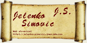 Jelenko Simović vizit kartica